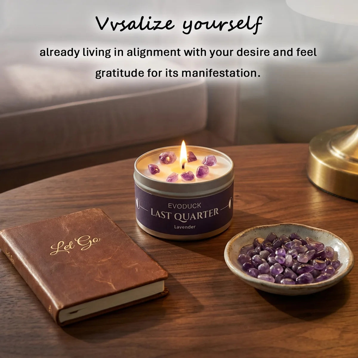 EVODUCK Moon phase Scented Candles 3oz Law of Attraction Manifestation Energy Boosting Christmas Home Decoration Holders Gift