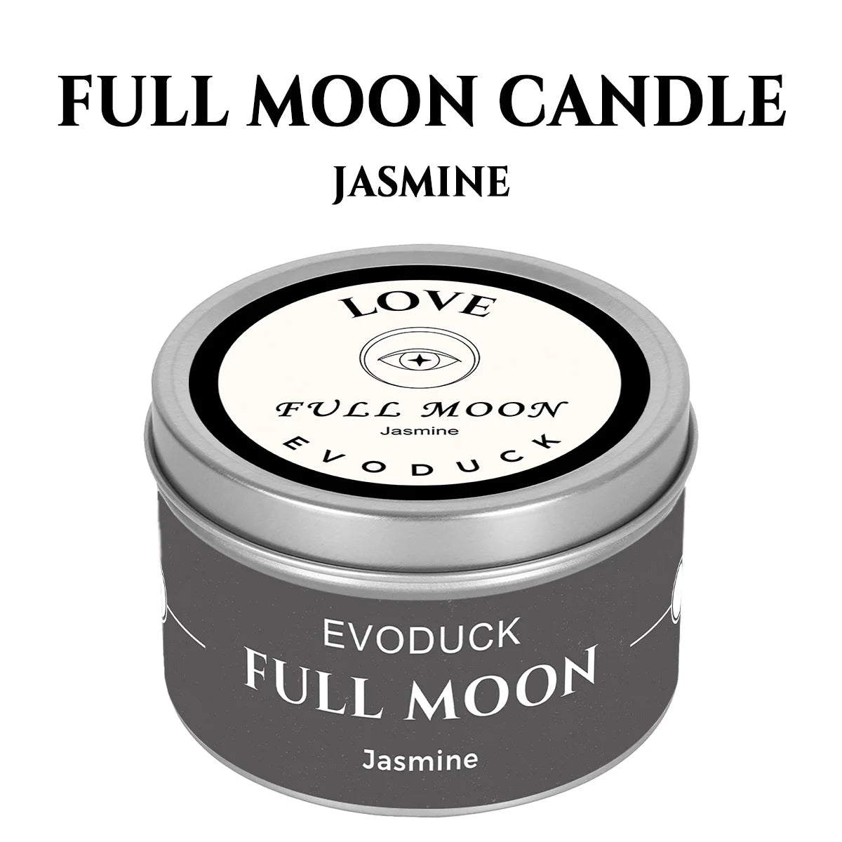 New Moon Scented Candles White Sage 3oz  Soy Wax Scented Candle Black Tin with Black Crystal Chips christmas gift gift for woman