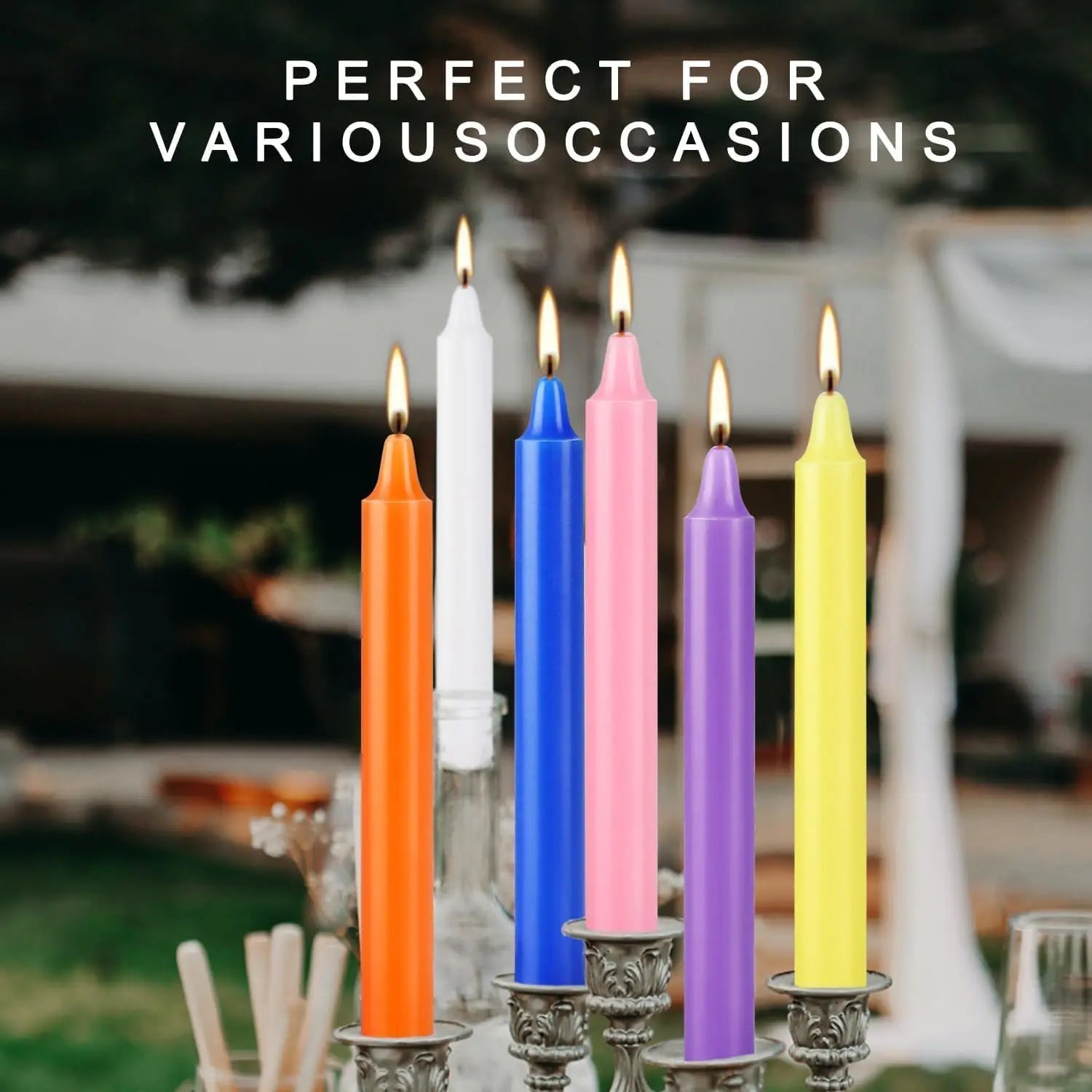40 Pack Mini Taper Spell Candle-4 Inch Multi-Colored Candle Sticks-for Home Decor Kitchen Decor Wedding Decoration-10 Colours