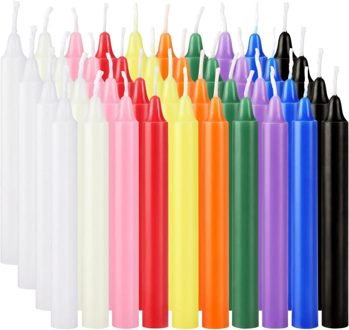 40 Pack Mini Taper Spell Candle-4 Inch Multi-Colored Candle Sticks-for Home Decor Kitchen Decor Wedding Decoration-10 Colours