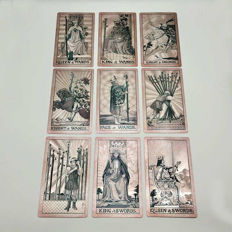 New Plastic Rider Waite Tarot Hot Stamping Gold Foil Tarot Exquisite Board Game Divination Cards For Collection