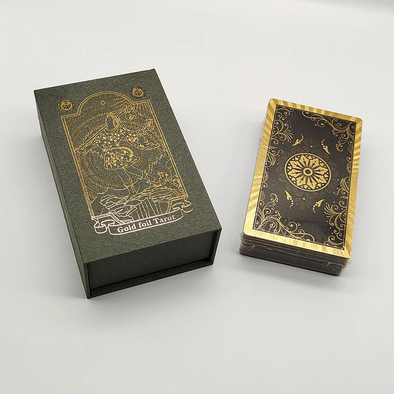 New Plastic Rider Waite Tarot Hot Stamping Gold Foil Tarot Exquisite Board Game Divination Cards For Collection