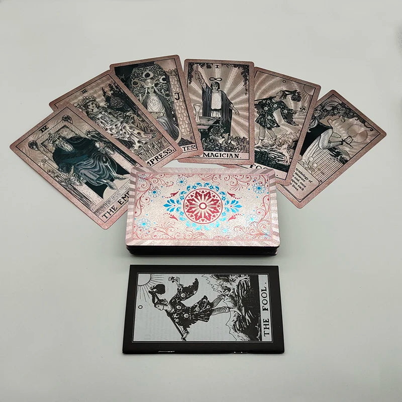 New Plastic Rider Waite Tarot Hot Stamping Gold Foil Tarot Exquisite Board Game Divination Cards For Collection