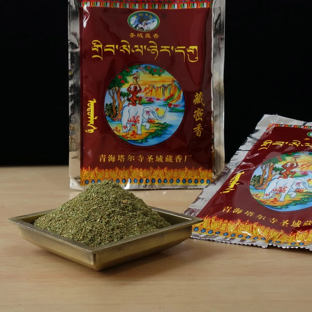 Tibetan Incense Powder Tear Lamasary Buddhist Fumigation Ceremony Dispels Evil and Suppresses Home Harmful Bacteria