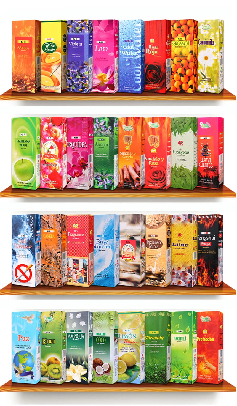 Y 20 Sticks Indian Incense White Sage Meditation Lavender Yoga Sea Breeze Love Incense Purifying Air Deodorization Aromatherapy