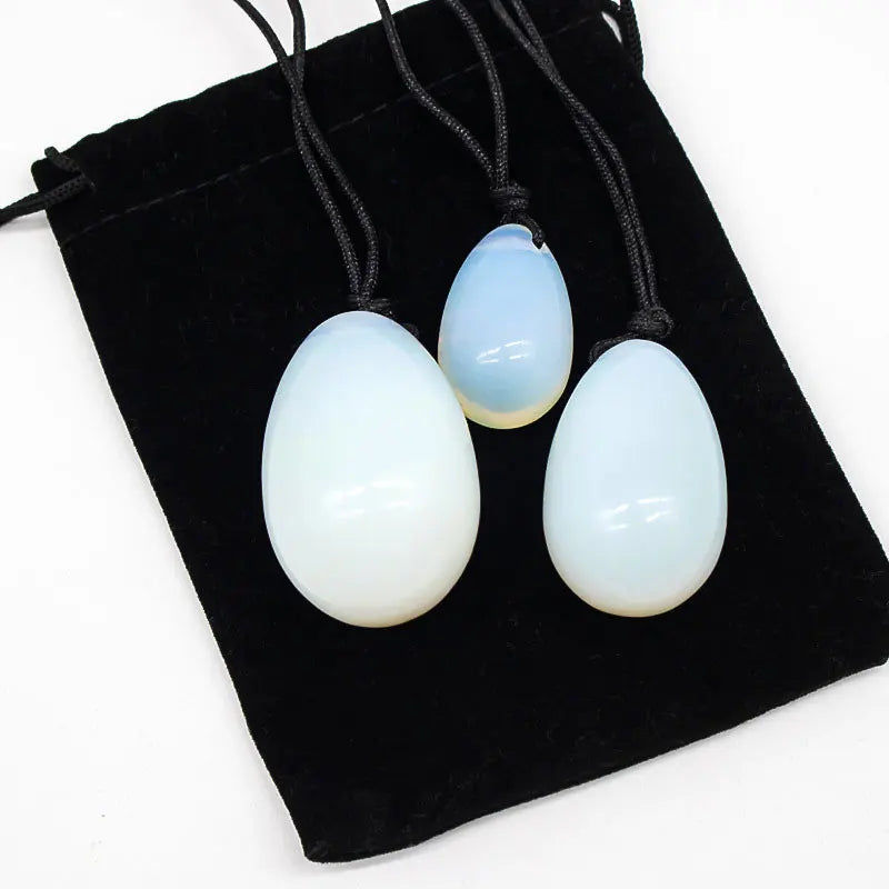 3PC Jade Stone Yoni Egg Set Natural Rose Quartz Vaginal Massage Eggs Ball Repair Vaginal Tightening Kegel Muscle Exercise Care