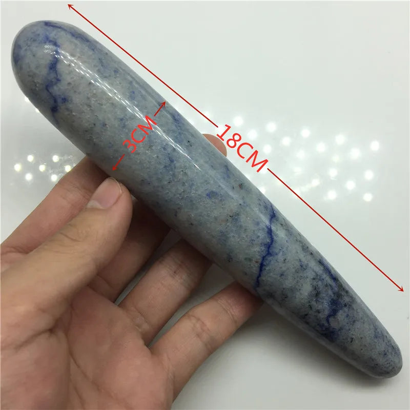 18cm Natural Quartz Crystal Massage Wand Rose Quartz Massage Wand Large Healing Crystal Stone Yoni Massage Stick As Women Gift