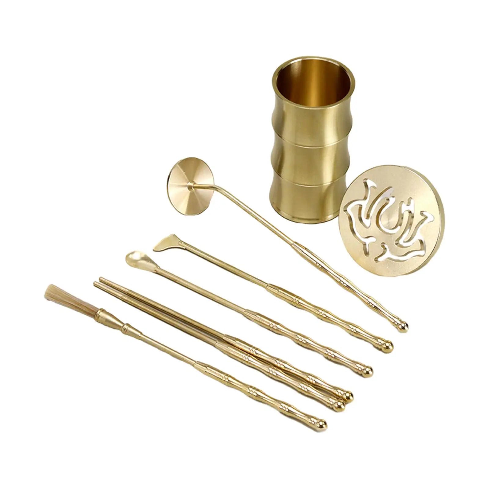 7 Pieces Chinese Incense Ceremony Set Incense Making Set for Yoga Meditation