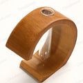 Handmade Bamboo Vase with Wooden Frame Retro Flowerpot for Bonsai Plant Home Decoration Tabletop Ornament