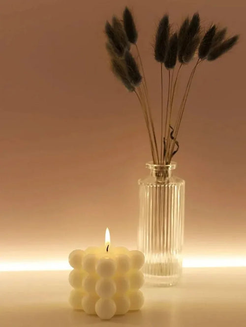 1pc Creative Ball-Shaped Soy Wax Magic Cube Aromatherapy Candle, High-End Wedding Favor Gift, Handmade Decorative Object