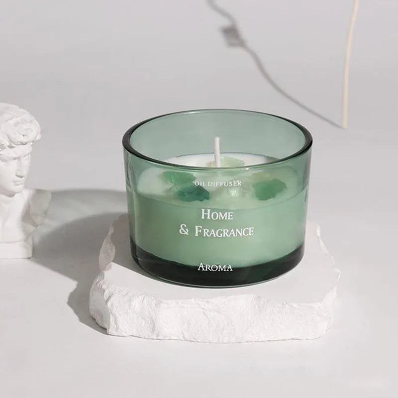 Handcrafted Crystal Scented Candles,  Light-scented Transparent Glass Cup Jar Candles, Festival And Birthday Gifts As Souvenirs