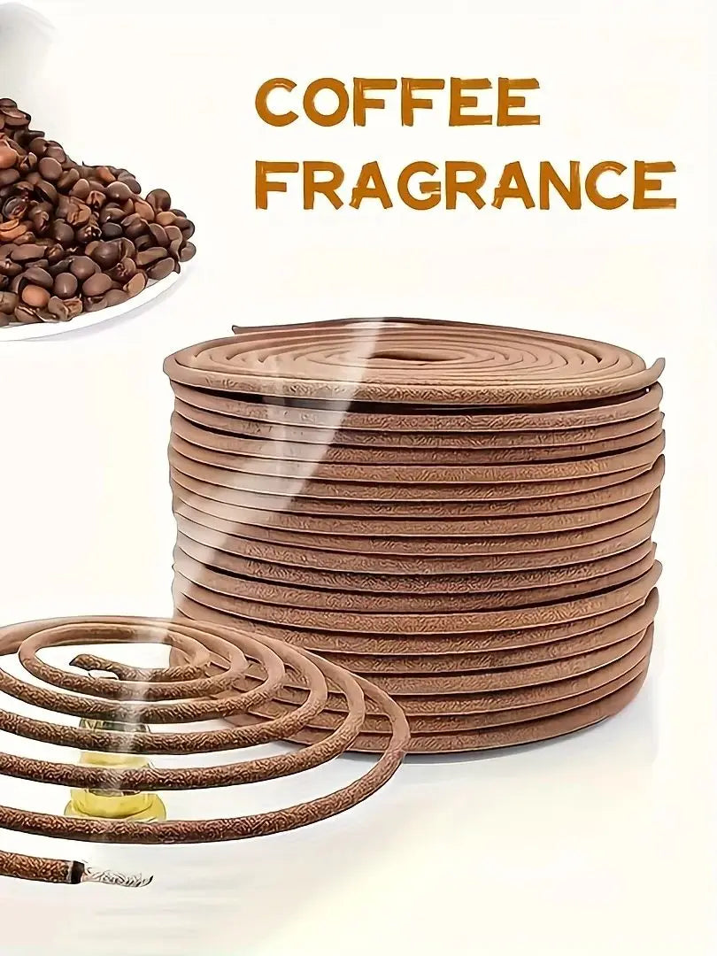 High-Quality Coffee Coil Incense, Premium Scented Home Fragrance with a Stand, Suitable for Yoga, Meditation, And Home Air Purif