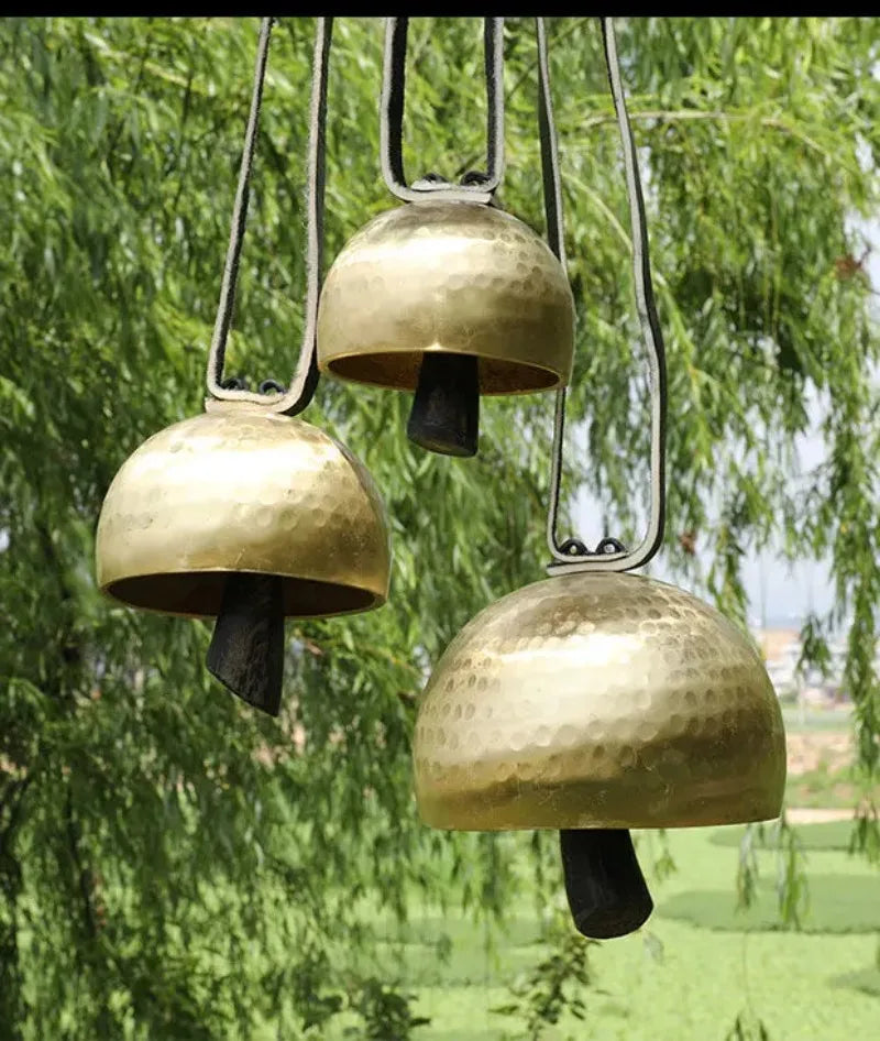 Handmade Brass Bell Meditation Copper Bells Outdoor Wind Chimes Sound Healing Chakra Mindfulness Musical Instruments Percussion