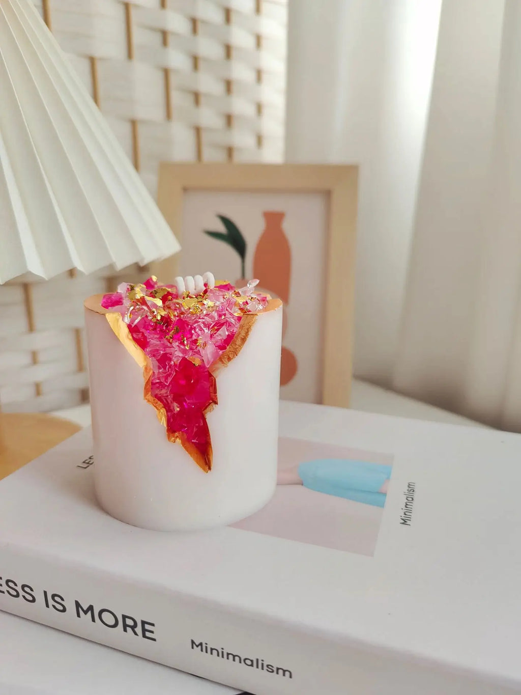 Crystal Ore Aroma Candle Jelly Wax Living Room Table Tabletop Decoration Birthday Gift Creative Companion Gift Home Decoration