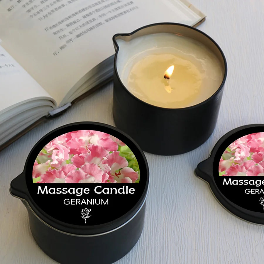 1PC Massage Oil Candles，luxury aromatherapy candles，for Stress Relief and SkinMoisturizing, SM Product Scented Candle Body Oil