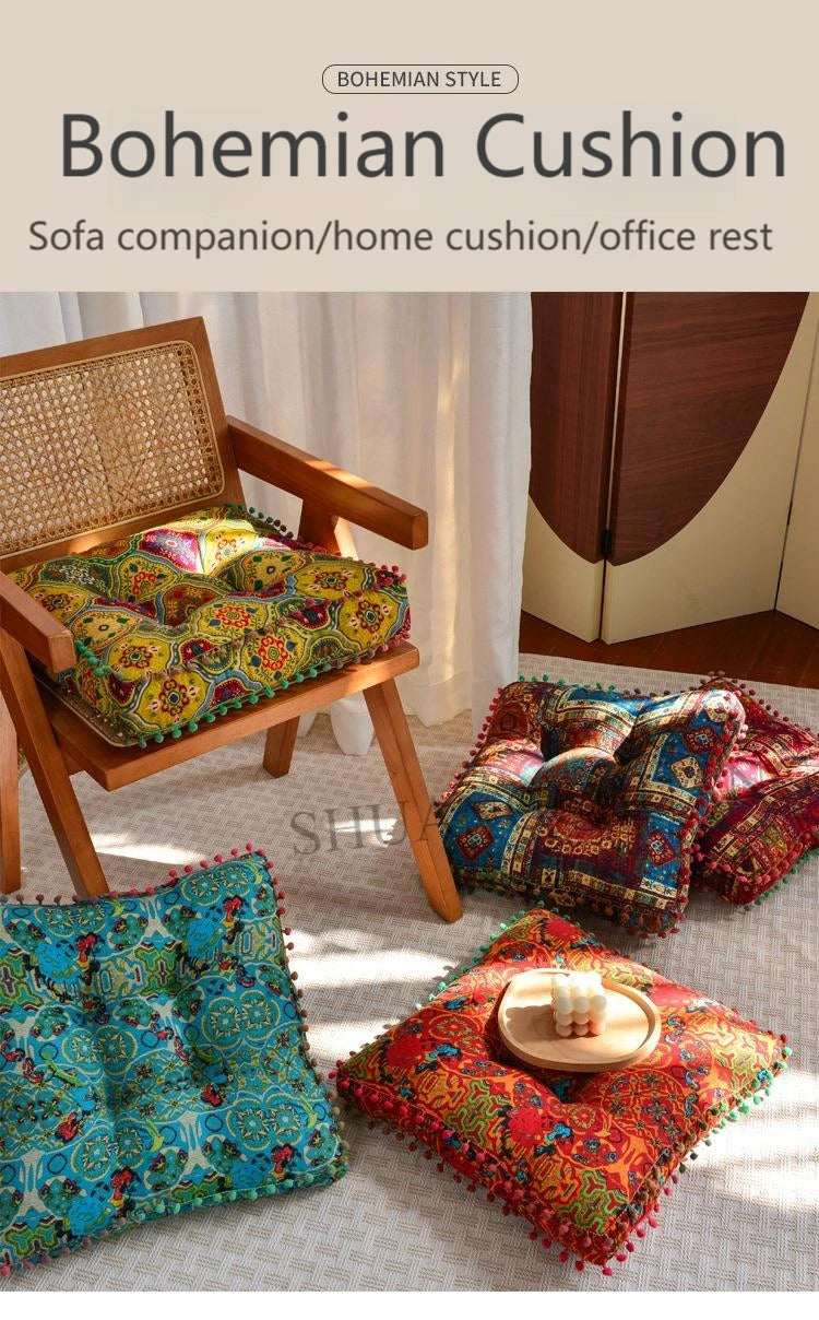1pc 40x40cm Thick Soft and Comfortable Moroccan Chair Cushion /meditation Pad-suitable for Living Rooms Bedrooms,dining Rooms