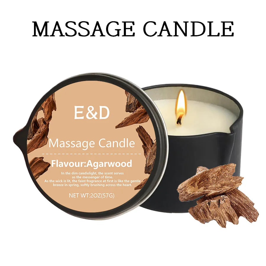 1PC Massage Oil Candles，luxury aromatherapy candles，for Stress Relief and SkinMoisturizing, SM Product Scented Candle Body Oil