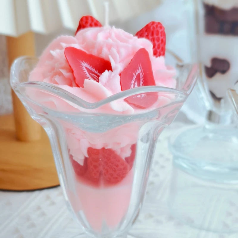Ice Cream Scented Candle Aromatherapy Decorative Candle Creative Dessert Shape Candle for Relaxation Home Decor Party Gift