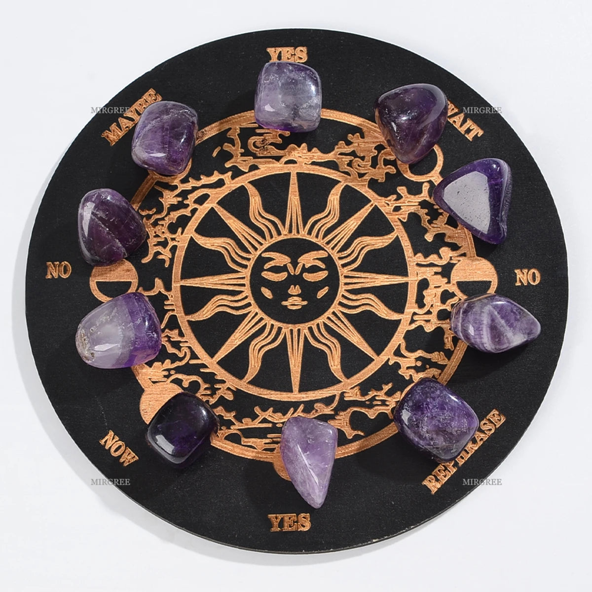 9/12pcs Amethyst and Crystal Pendulum Set with Divination Board - Perfect for Meditation and Divination