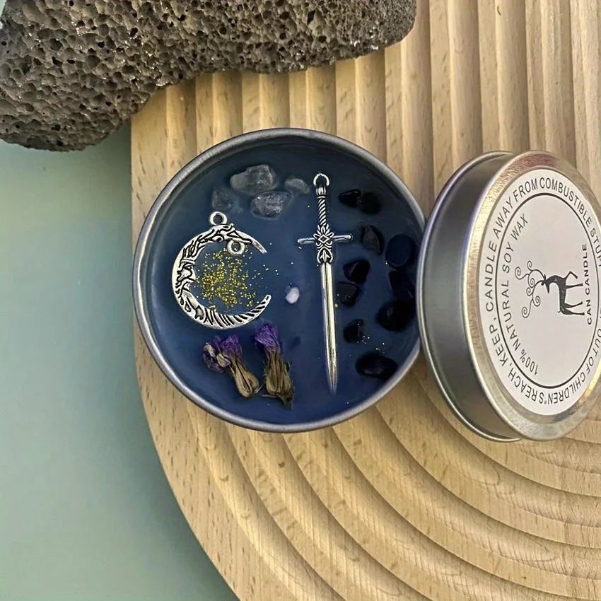 Crystal Dried Flower Scented Candles Atique Copper Accessories Aromatherapy Silver Tin Can Candles Handmade Candles