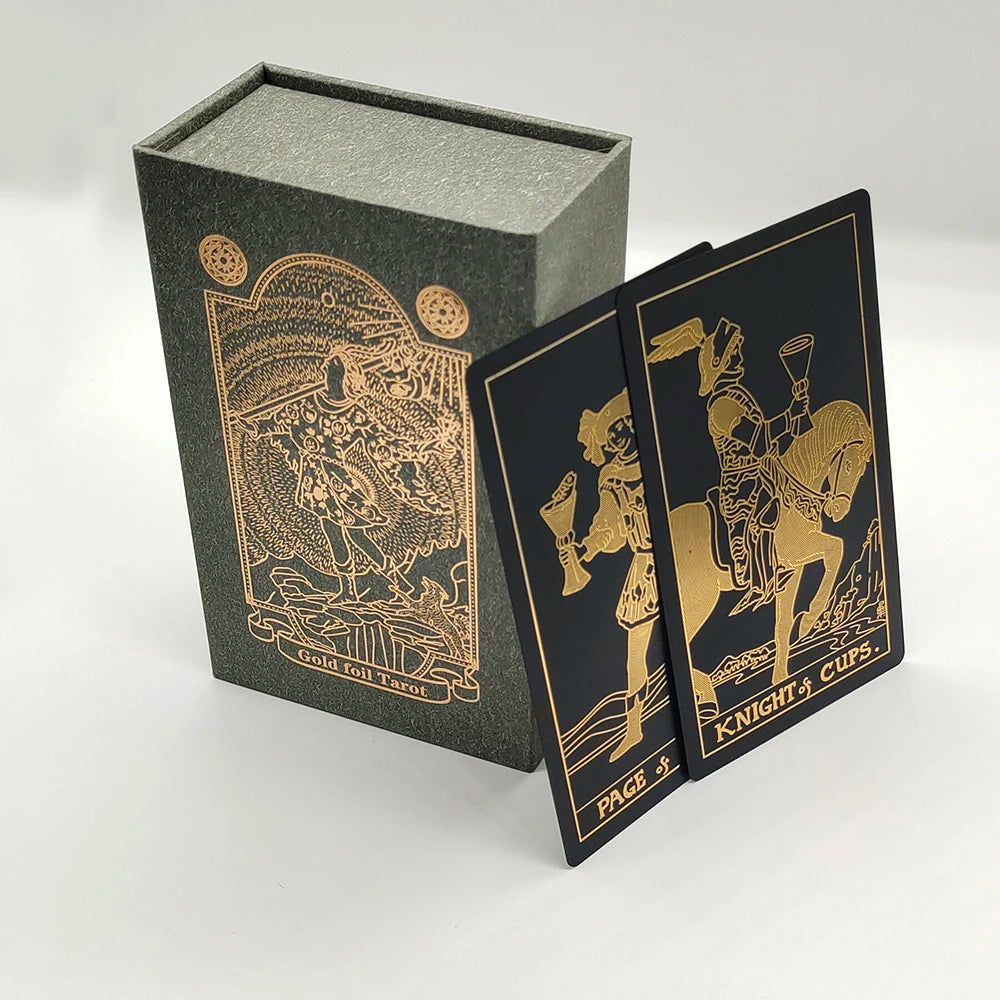 New Plastic Rider Waite Tarot Hot Stamping Gold Foil Tarot Exquisite Board Game Divination Cards For Collection
