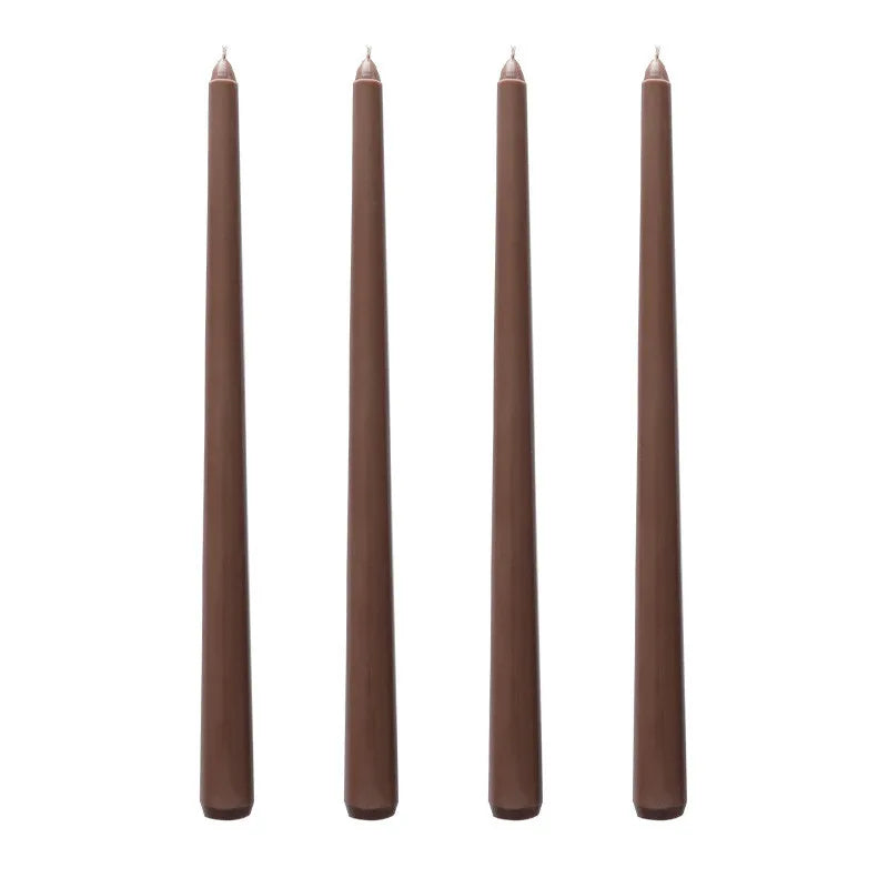 30CM Taper Candle 4 Pack - Home Interior Long Burning Dripless and Smokeless Candles Unscented - Valentines Candles for Home