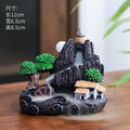 Creative Backflow Incense Holder Resin High Mountain Waterfall Incense Cones Burner Aromatherapy Ornament Zen Home Decoration