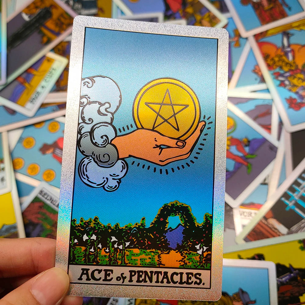 New Plastic Rider Waite Tarot Hot Stamping Gold Foil Tarot Exquisite Board Game Divination Cards For Collection