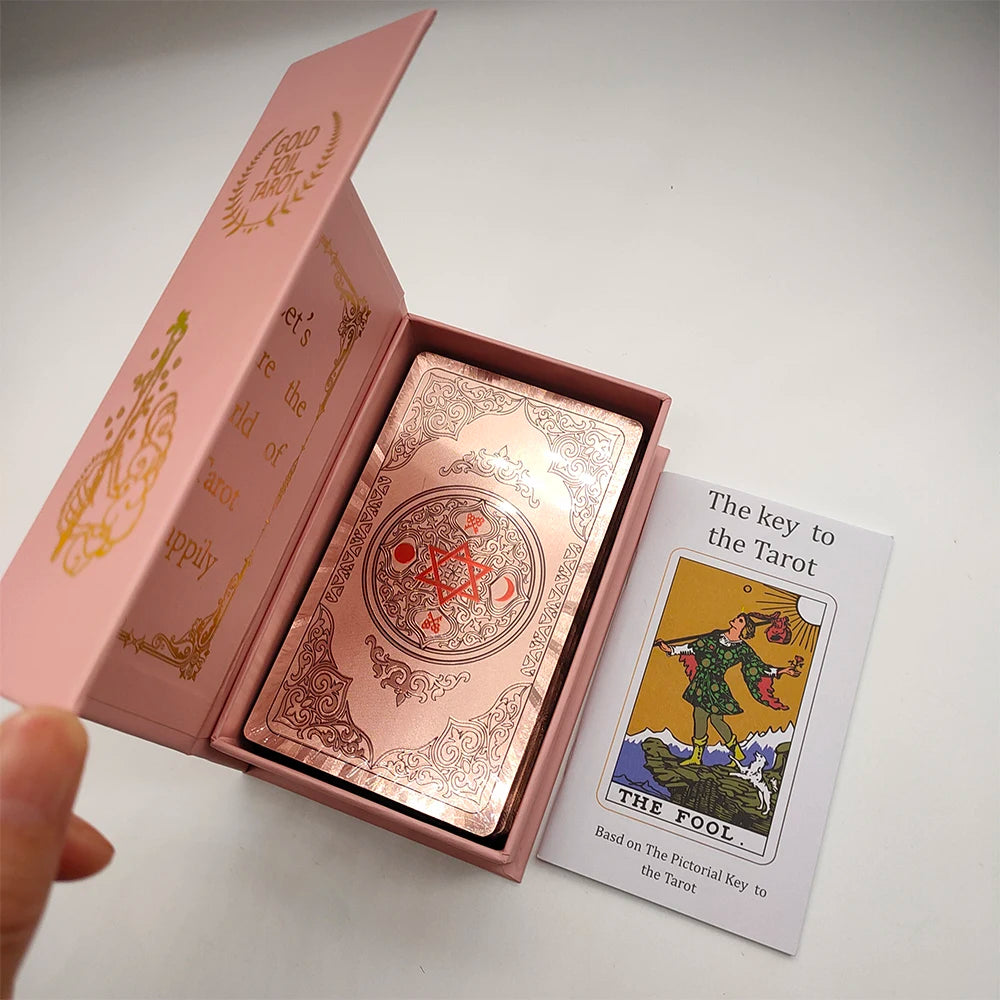 New Plastic Rider Waite Tarot Hot Stamping Gold Foil Tarot Exquisite Board Game Divination Cards For Collection