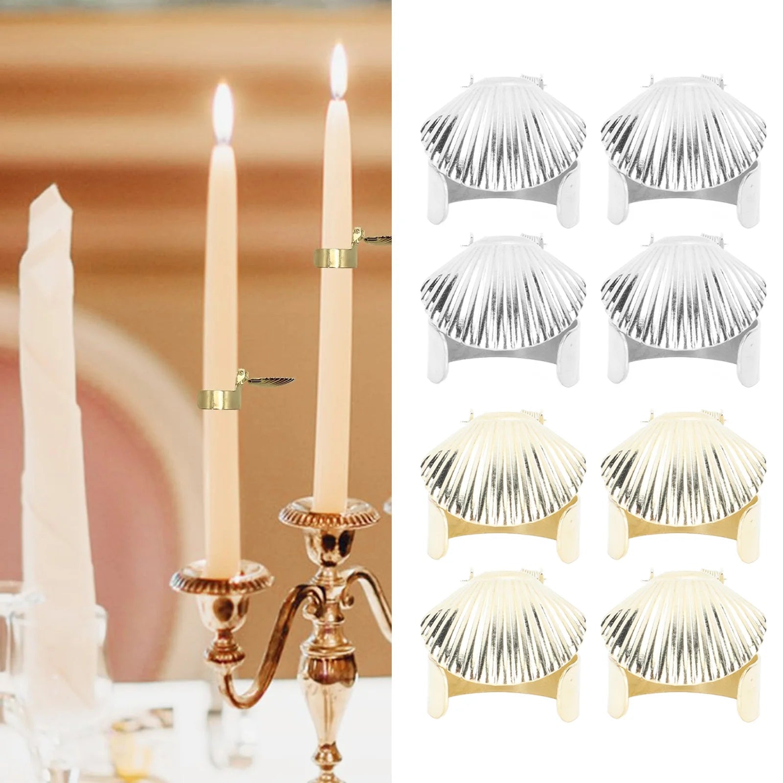 4Pcs Candle Snuffer Candle Extinguisher Metal Shell Pattern Automatic Candle Stopper for Candle Extinguishing