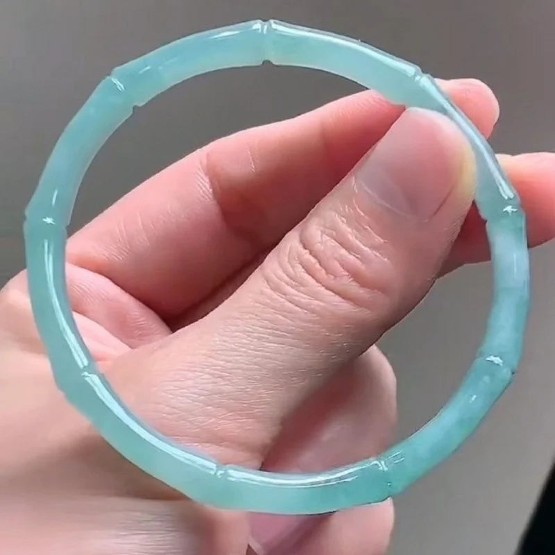Natural A Blue Knot Bracelet Ascending Jadeite Women'S Jewelry