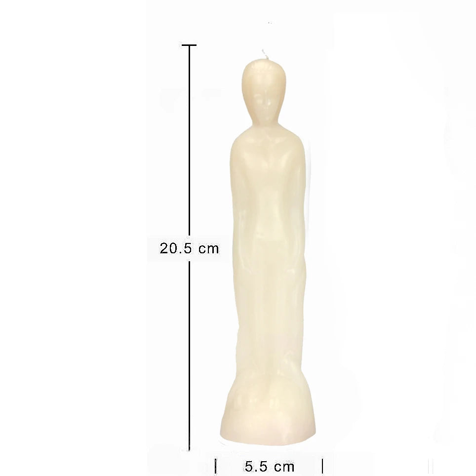 1pcs Black Candle Ritual Female Male Figure Human Candle Soy Wax Paraffin Wax Hoodoo Candles for Spells and Altars