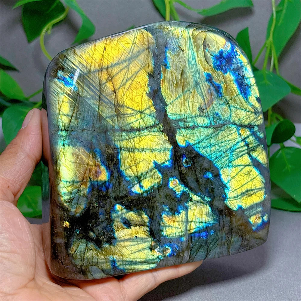 Labradorite Big Free Form Crystal Natural Stone Quartz Stone Minerals Home Garden Decoration Reiki Energy Healing Luck RoomDecor