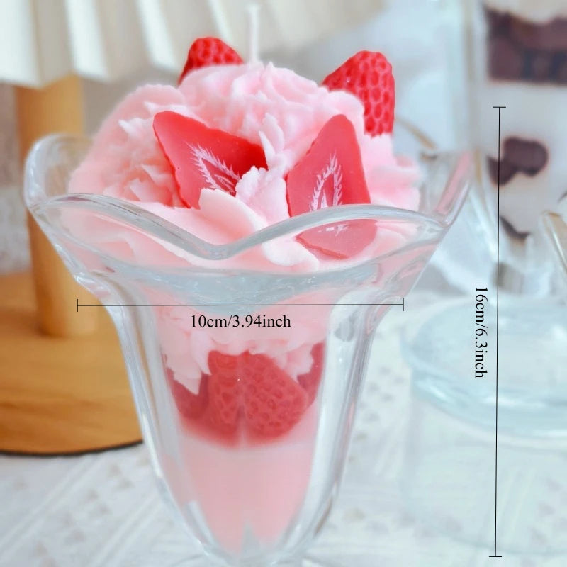 Ice Cream Scented Candle Aromatherapy Decorative Candle Creative Dessert Shape Candle for Relaxation Home Decor Party Gift