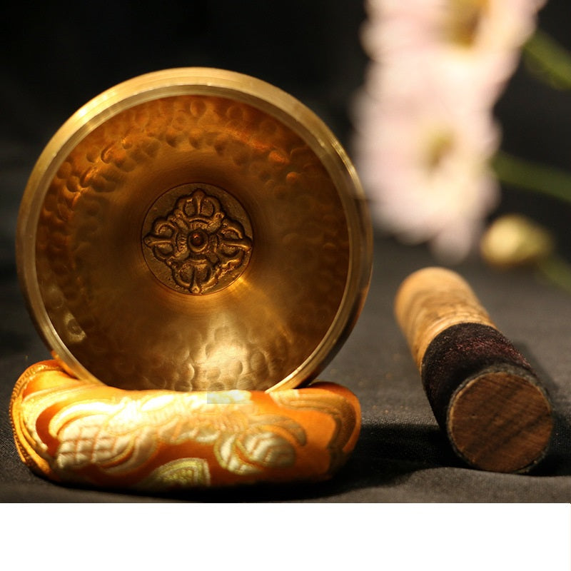 Nepalese Tibet Buddhist Sound Bowl Yoga Meditation Chanting Singing Bowl Brass Chime Handicraft Sound Therapy Musical Instrument