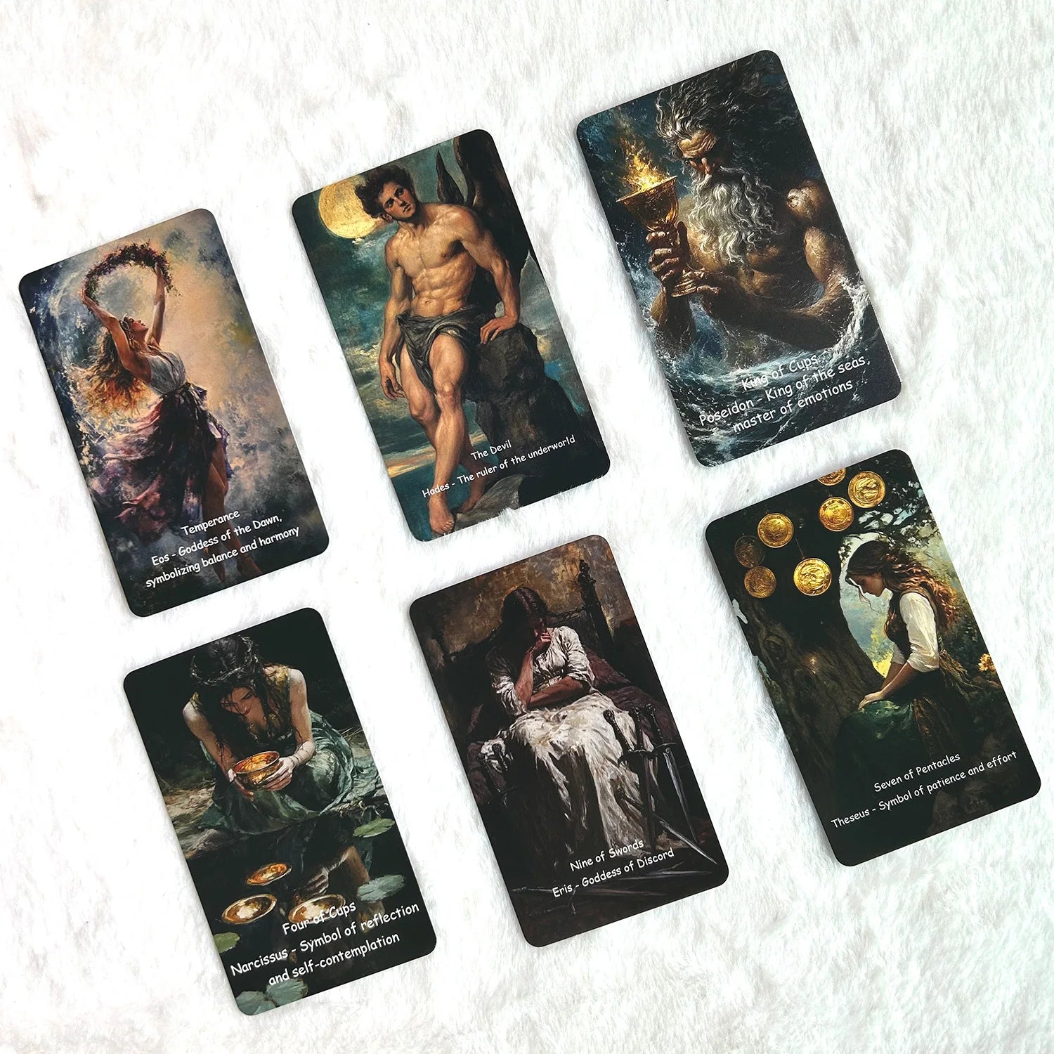 78PCS 70*120mm Tarot Greek Mythology Divination Rune Board Game Classic Innovative Theme Illustration Keywords