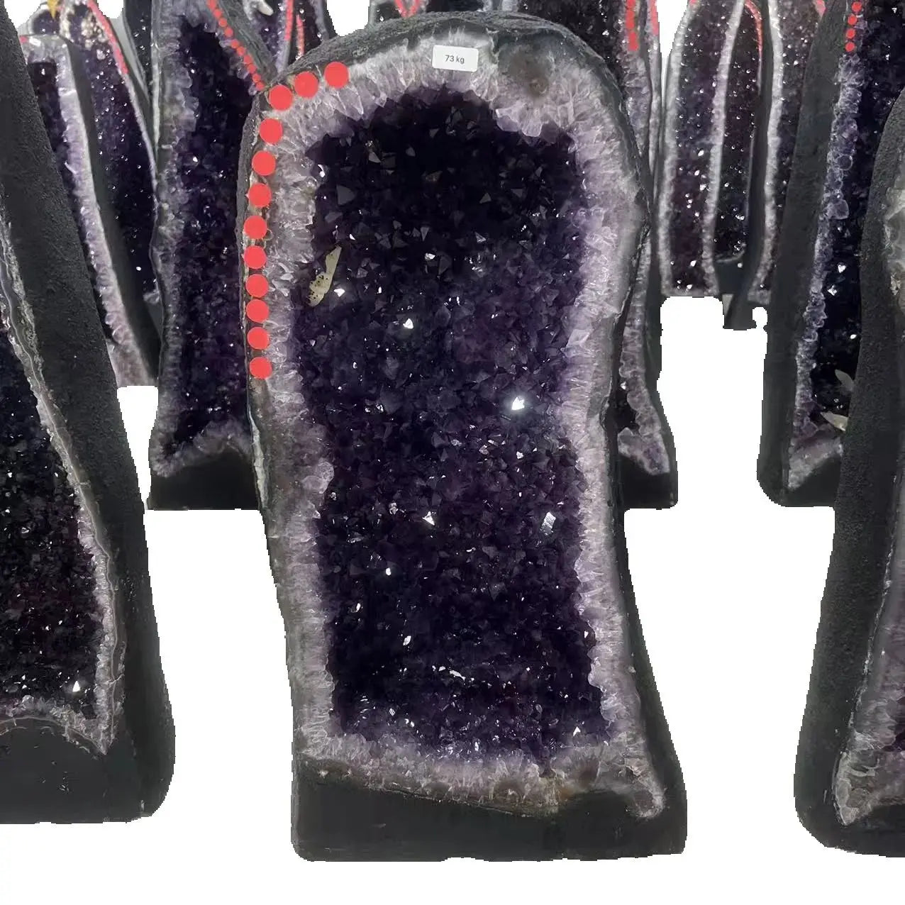 Natural amethyst dinosaur egg quartz crystal cave specimen treatment spiritual energy witchcraft wealth home decoration