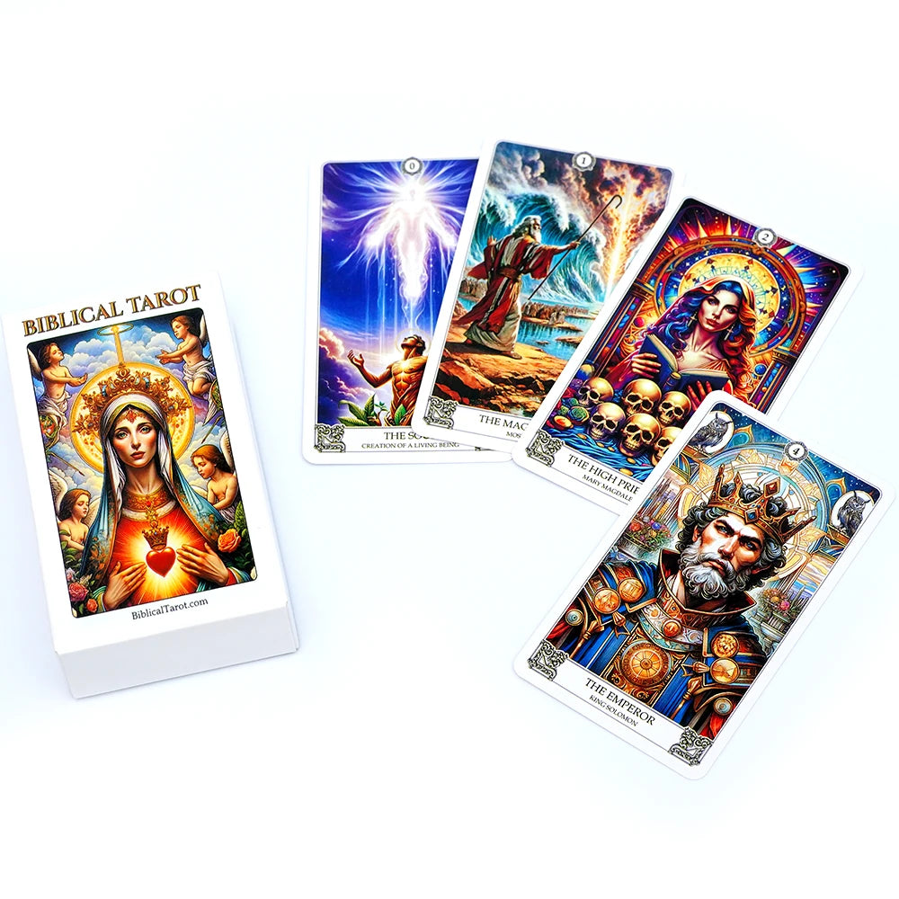 Biblical Tarot Cards Oracle Card Board Game Illustration Divination Wisdom Tarot Deck Party Desktop Toy Entertainment Leisure