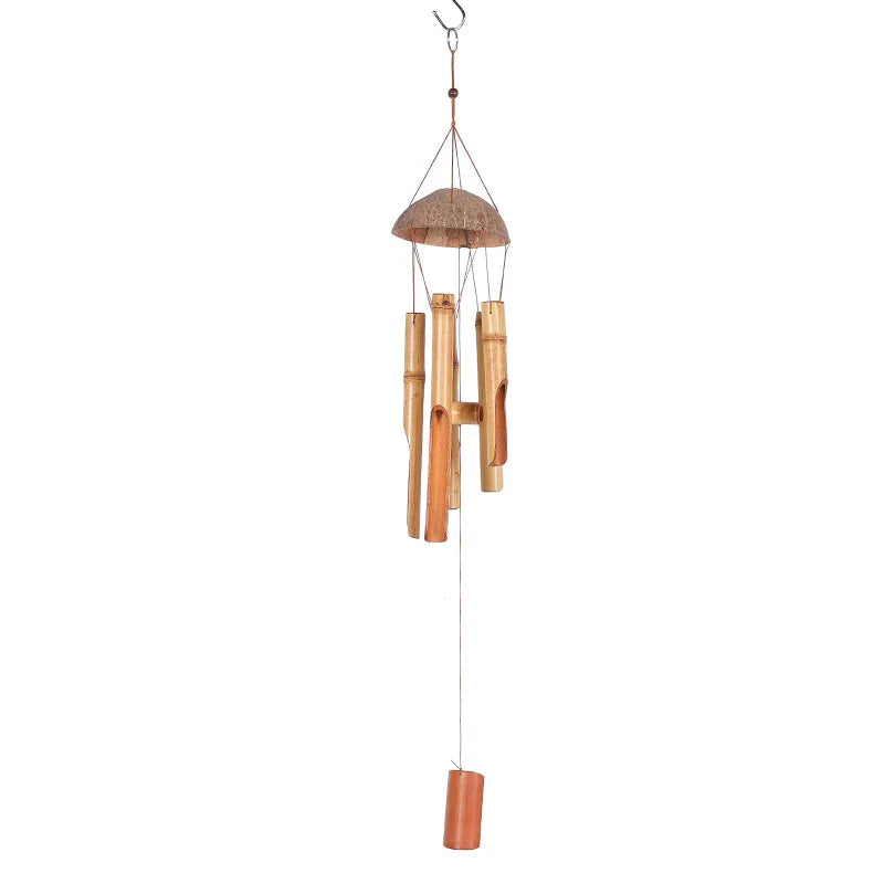 72Centimeter Bamboo Wind Chime Coconut shell Home Doorbell Window Decorations Handicraft Scenic Spot Style