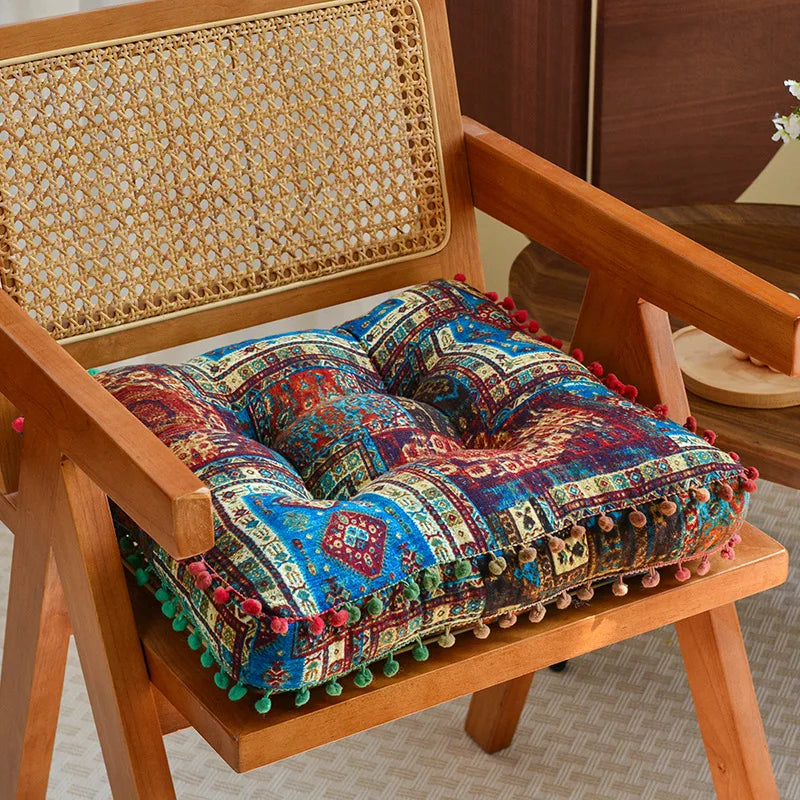 1pc 40x40cm Thick Soft and Comfortable Moroccan Chair Cushion /meditation Pad-suitable for Living Rooms Bedrooms,dining Rooms