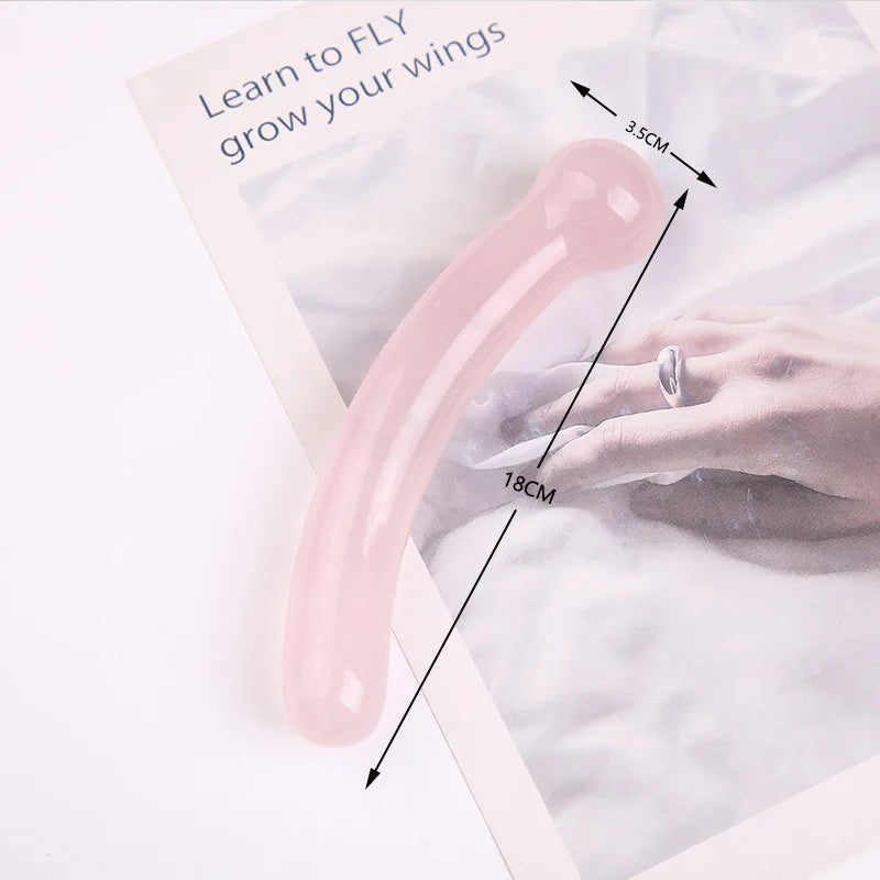 Massage Stick Natural Rose Quartz Yoni Wands Good Quality Pink Crystal Massage Wood Stone Ornament Gemstone Crafts Pleasure Wand