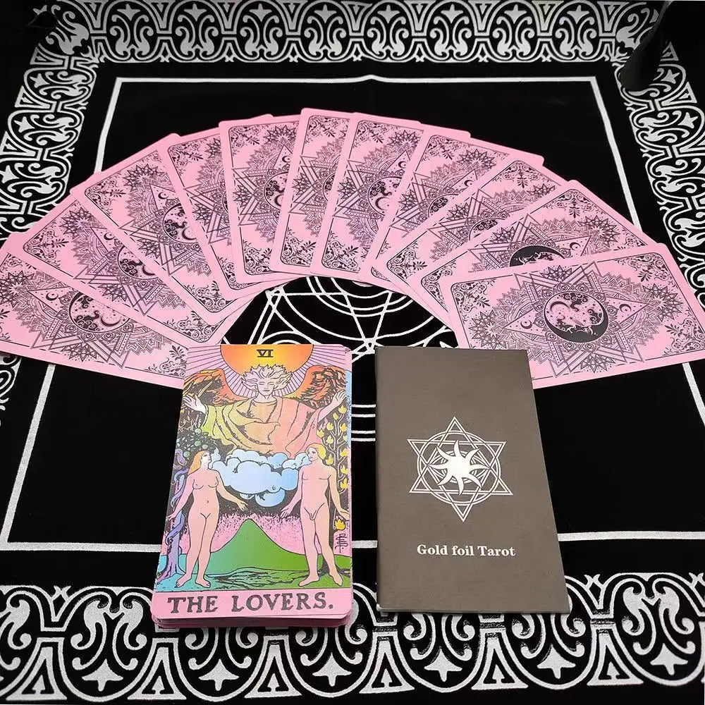 New Plastic Rider Waite Tarot Hot Stamping Gold Foil Tarot Exquisite Board Game Divination Cards For Collection