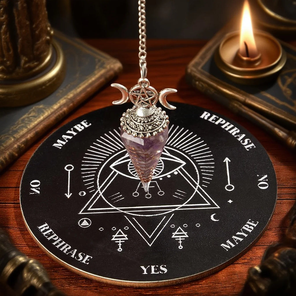 2pcs Spiritual Pendulum Divination Set Spiritual Pendulum+Divination Disk Spiritual Healing/Decision Divination Tool