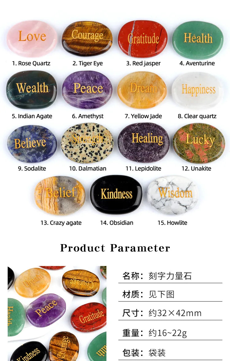 Natural Crystal Stone Ornaments Ellipse Inspirational Room Decor Healing Crystals Energy Feng Shui Jewelry Decoration 40-45mm