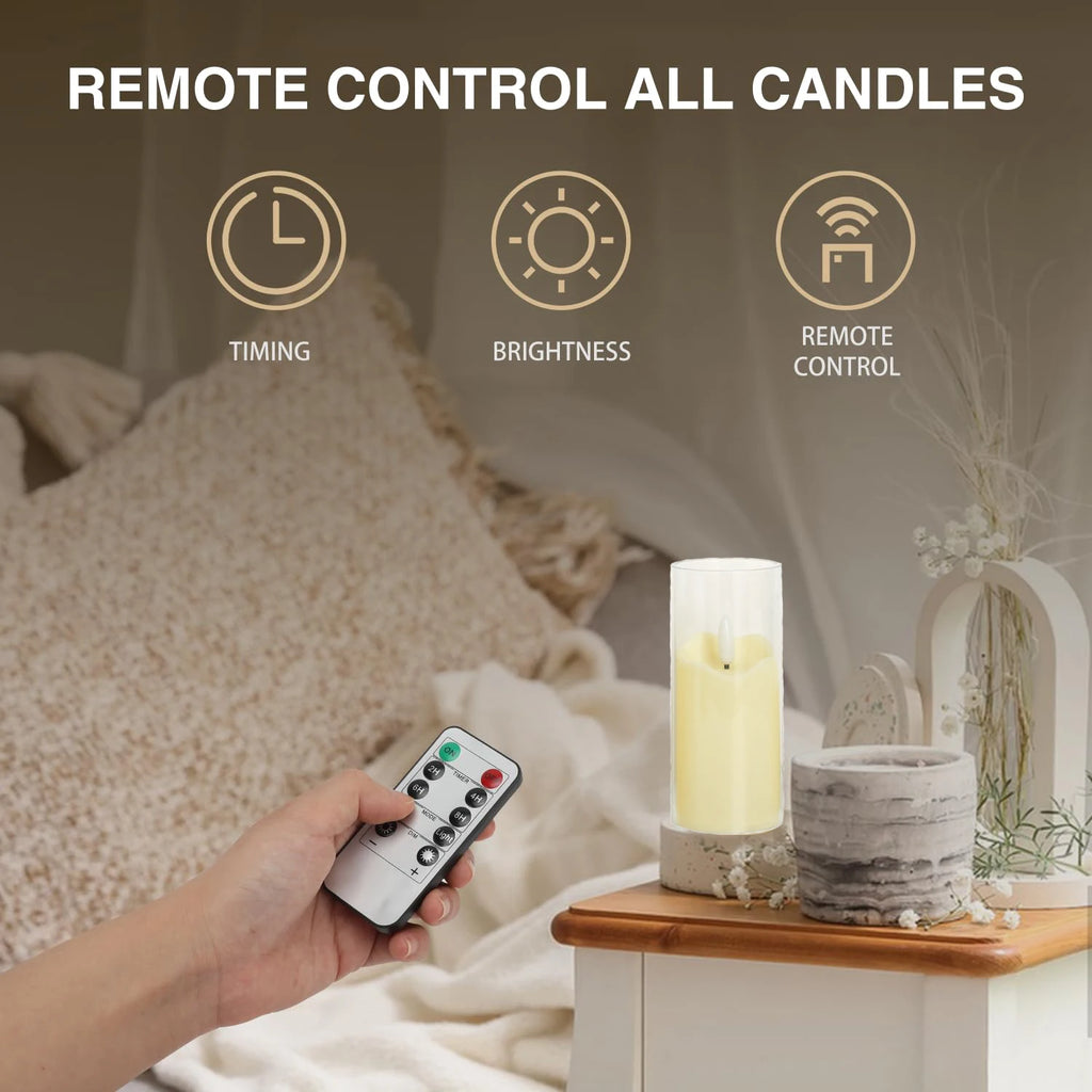 6-180PCS  Led Flameless Artificial Candles Acrylic Cup Led Candles Battery Operated Candle for Wedding Concert Activities Decor