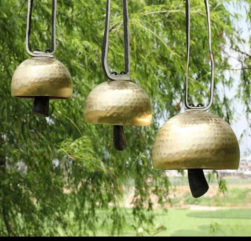 Handmade Brass Bell Meditation Copper Bells Outdoor Wind Chimes Sound Healing Chakra Mindfulness Musical Instruments Percussion