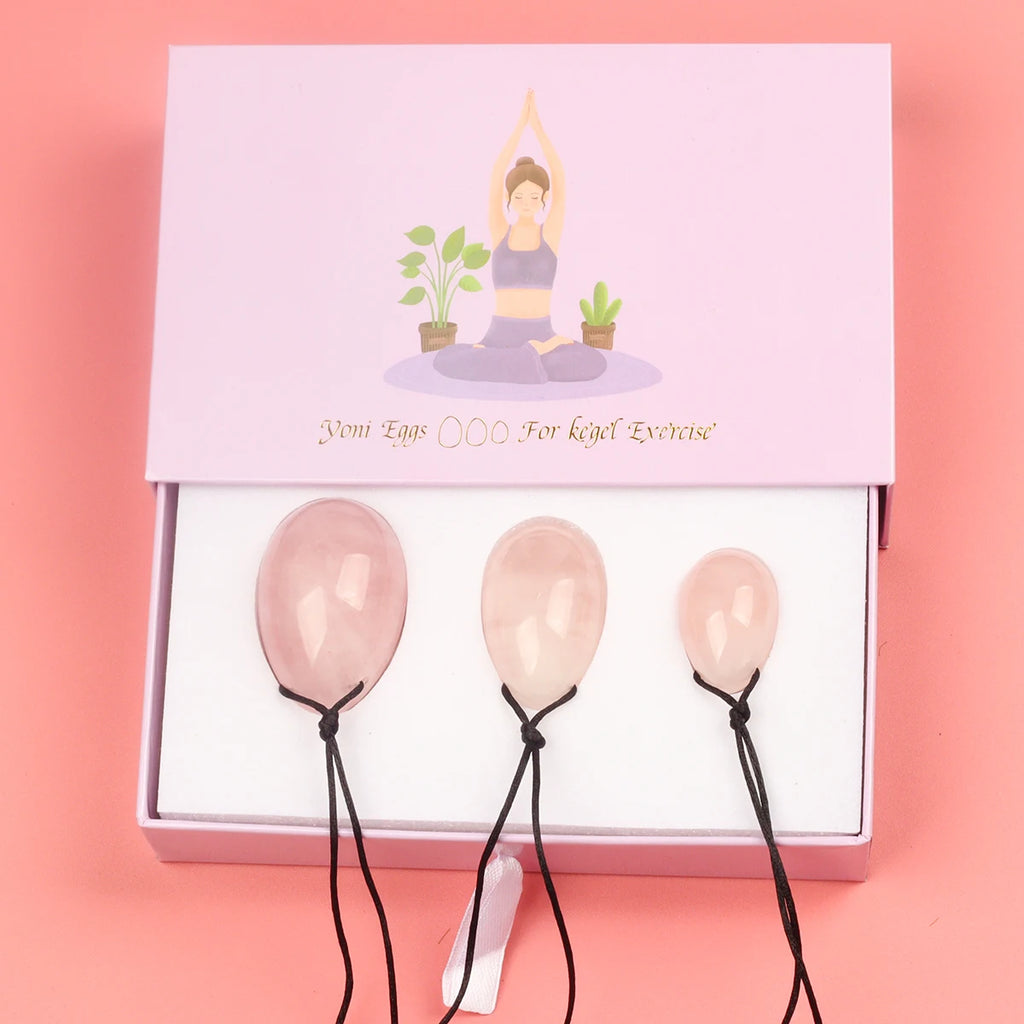 Wholesale Drill Jade Egg Set Quartz Massage Wand Crystal Stone Yoni Ball Pelvic Kegel Exercise Tool Tightening Vaginal Muscle