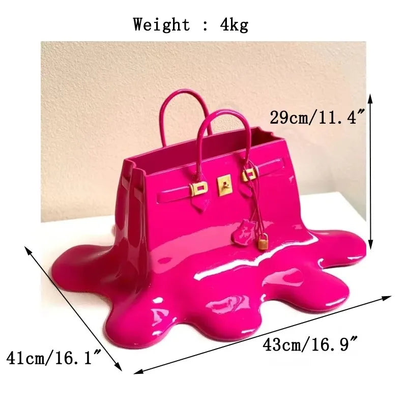 Nordic Large Resin Flowers Vase Bag Home Decor aesthetic room decor Wedding desk Ornament Living Room big Bag Vase Luxury