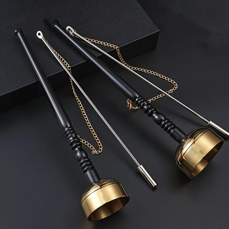 Tibetan Hand Bell with Wooden Handle Brass Singing Bowl Meditation & Prayer Bell Religious Mantra Musical Instrument Copper