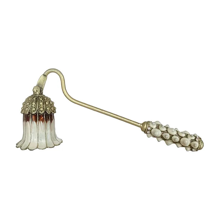 Vintage Flower Candle Snuffer Decorative Candle Extinguisher Flame Safely Long Handle Putting Out Fire Candle Extinguishing Tool